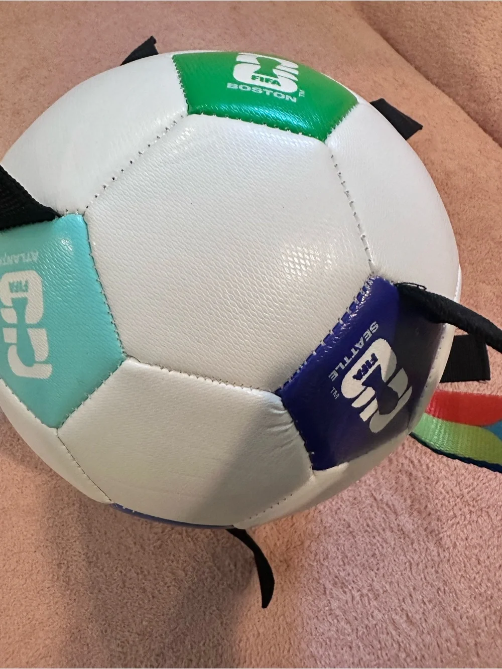 FIFA World Cup 2026 Soccer Ball Dog Toy Fetch and Fly Tabs Interactive Pet New